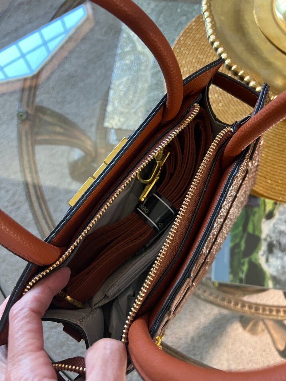 NEW RICH BROWN SATCHEL HANDBAG - Picture 5 of 8